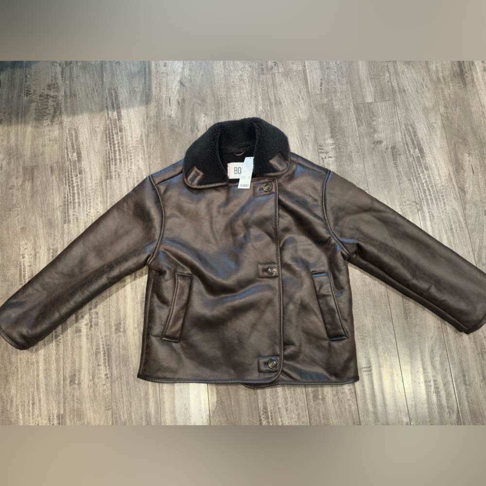 Urban Outfitters BDG Brown Leather Jacket, Size S